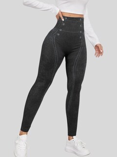 Foto 4 | Leggings Negros para Mujer