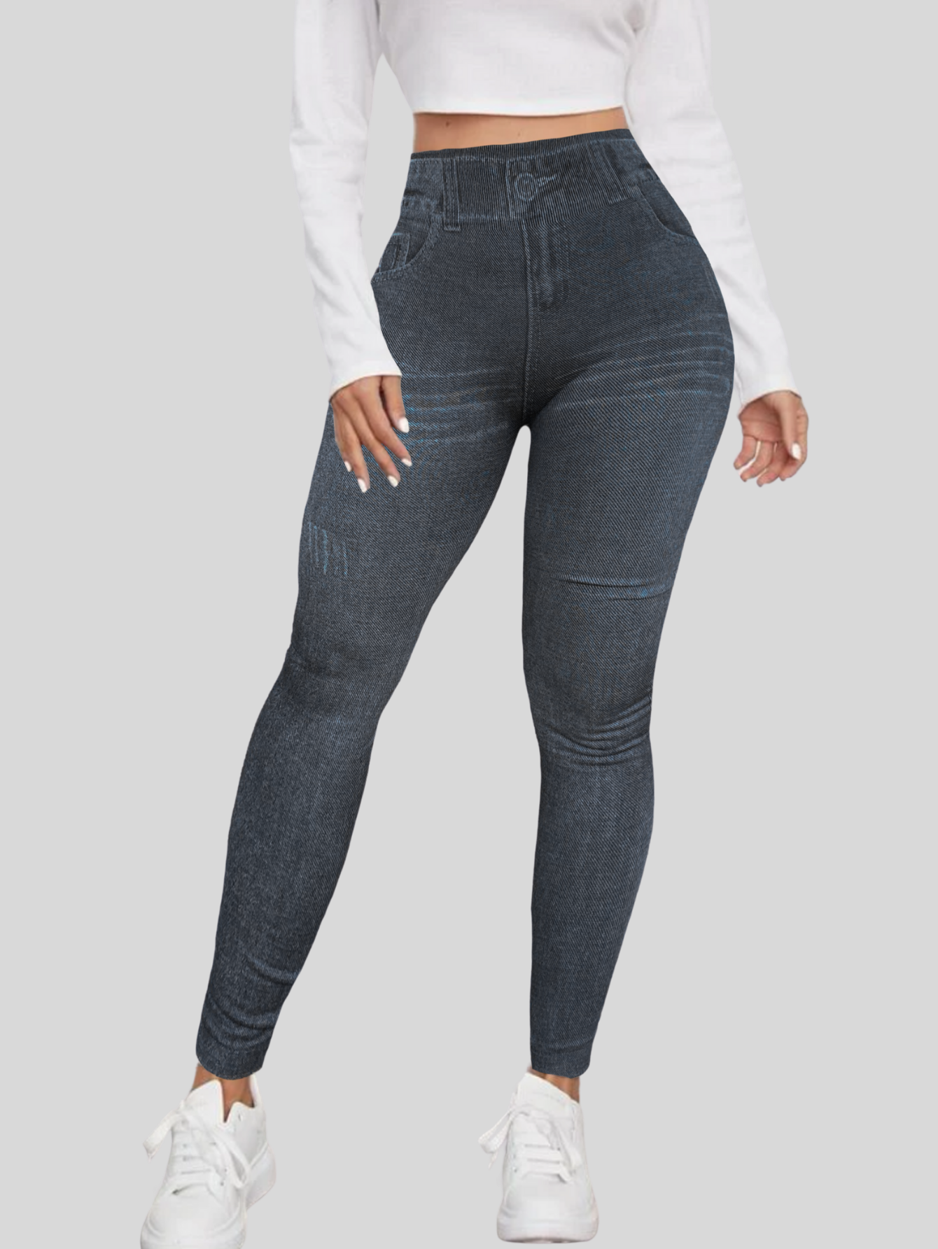 Foto 5 pulgar | Leggings Negros para Mujer