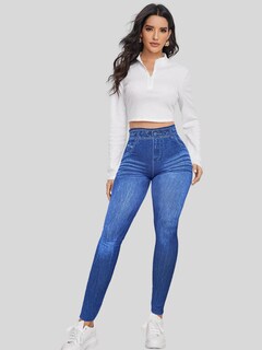 Foto 2 | Leggings Azules para Mujer