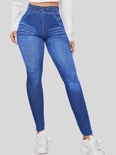 Foto 3 | Leggings Azules para Mujer