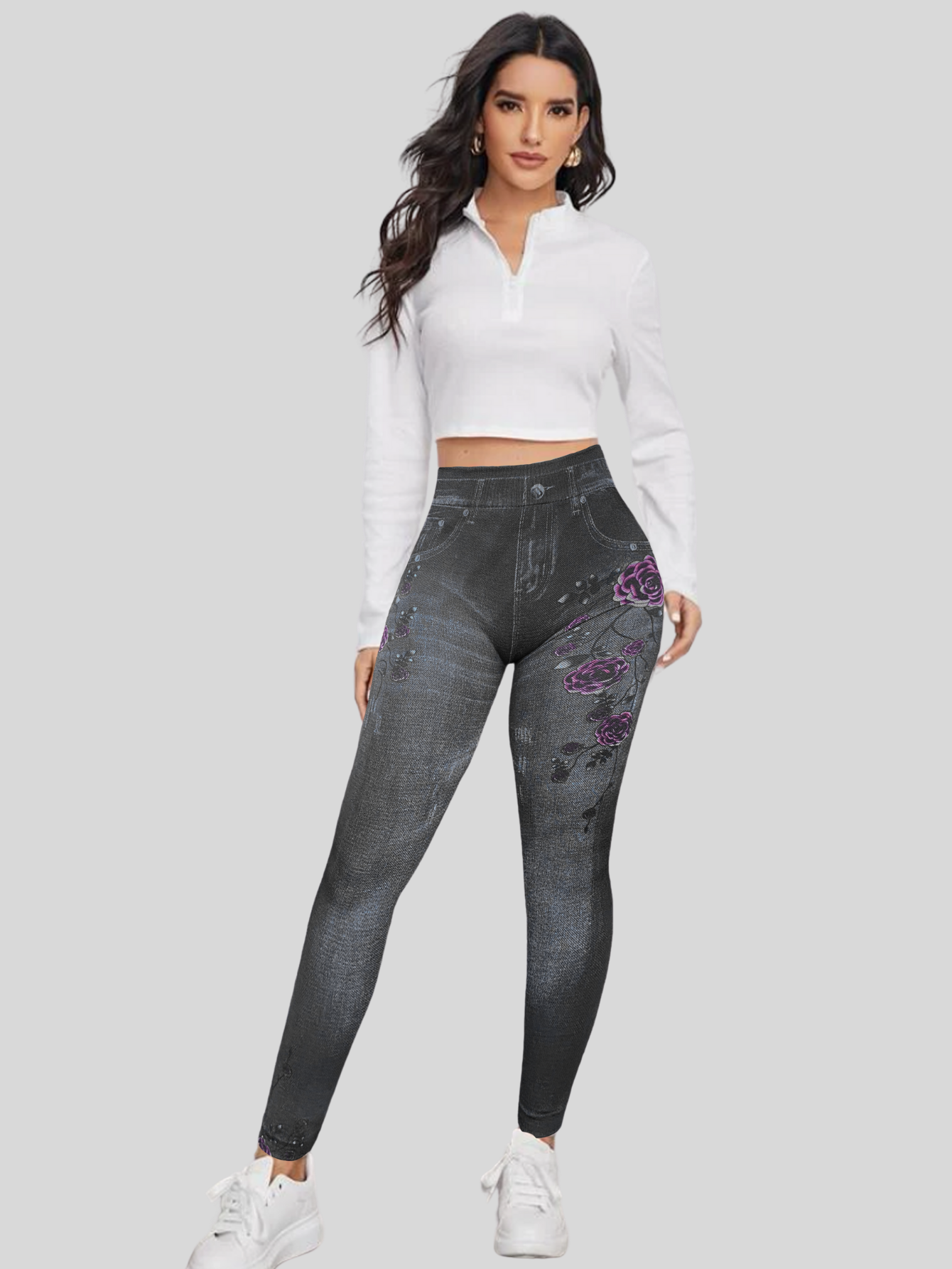 Foto 3 pulgar | Leggings Lic-055-2 Negro para Mujer