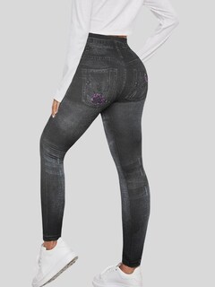 Foto 3 | Leggings Lic-055-2 Negro para Mujer