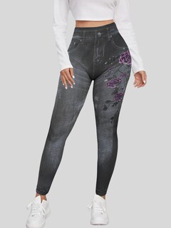 Foto 4 | Leggings Lic-055-2 Negro para Mujer