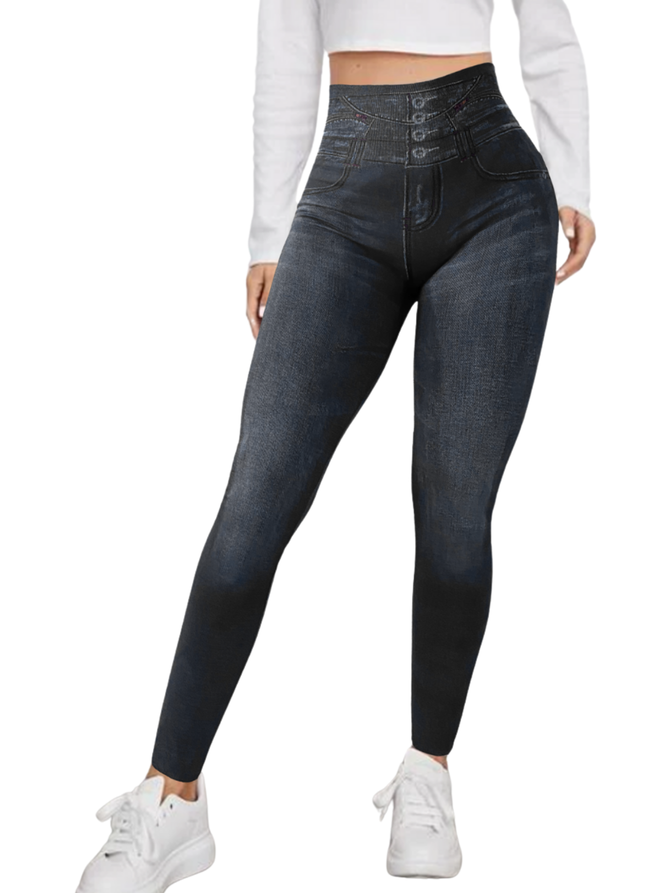 Leggings Lic-055-2 Negro para Mujer
