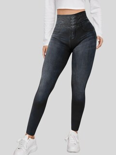 Foto 4 | Leggings Lic-055-2 Negro para Mujer