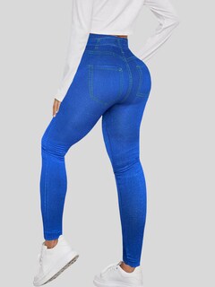 Foto 3 | Leggings Azules para Mujer