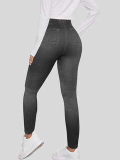 Foto 3 | Leggings Estilo Mezclilla Lic-055-2 Negro D2 para Mujer
