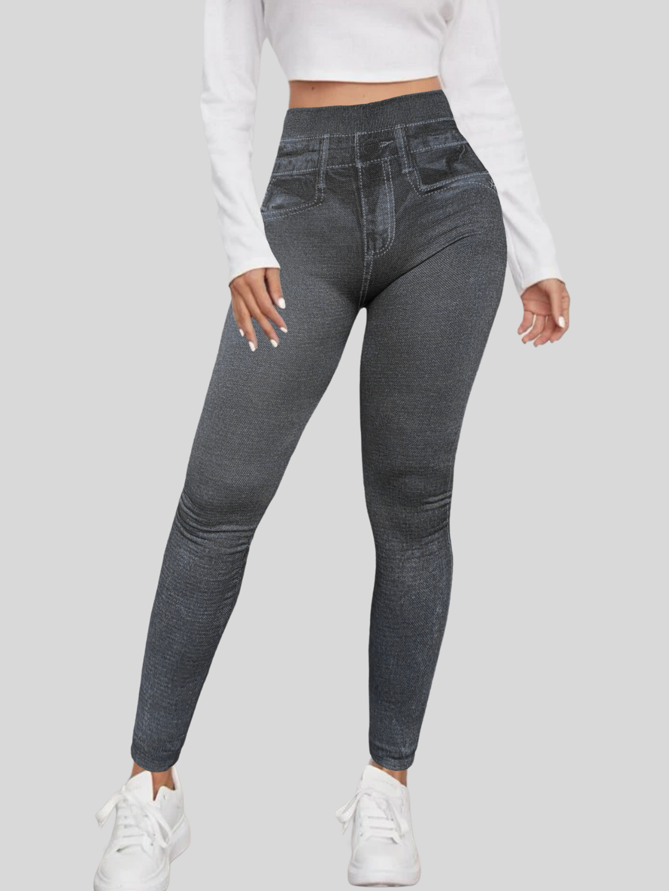 Foto 5 pulgar | Leggings Negros para Mujer