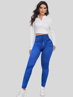 Foto 2 | Leggings Azules para Mujer