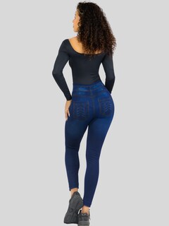 Foto 3 | Leggings Azules para Mujer