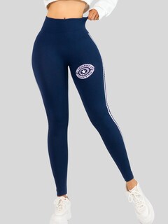 Foto 6 | Leggins Mujer Legging Mallones Lic-053 Marino Mallas Térmicas Mayon