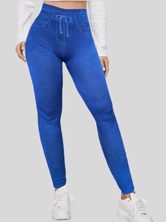 Foto 4 | Leggings Lic-055-2 Azul para Mujer