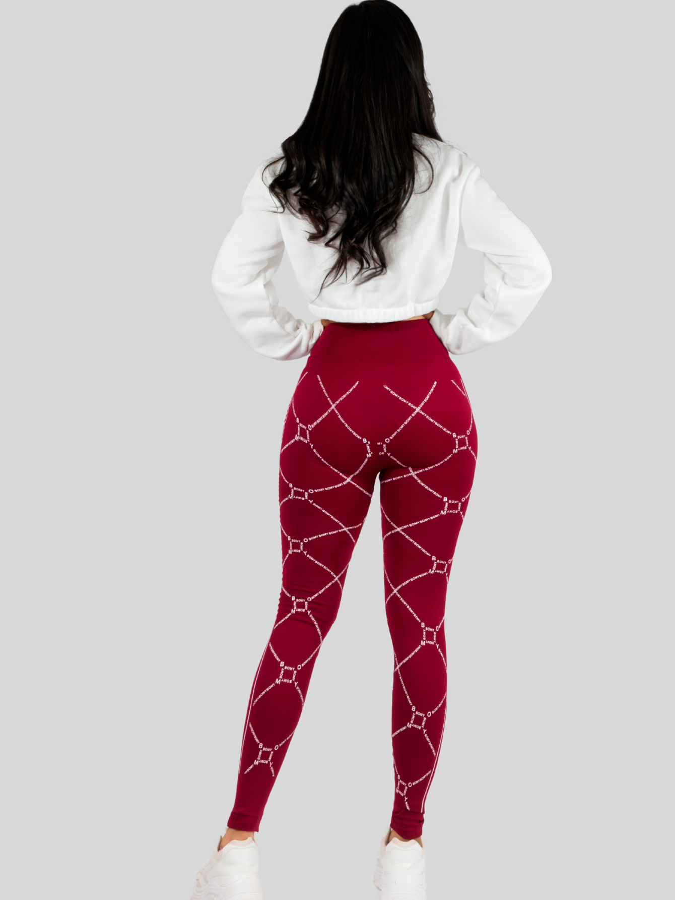Foto 4 pulgar | Leggins Mujer Legging Mallones Lic-010 Vino Mallas Térmicas Mayon