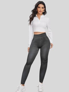 Foto 2 | Leggings Negros para Mujer