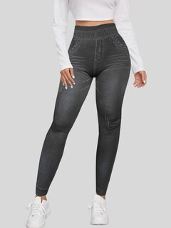 Foto 4 | Leggings Negros para Mujer