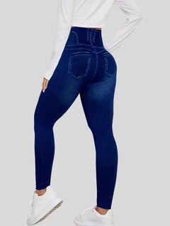 Foto 3 | Leggings Lic-055-2 Azul para Mujer