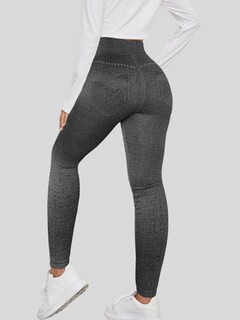 Foto 3 | Leggings Estilo Mezclilla Lic-055-2 Negro D3 para Mujer