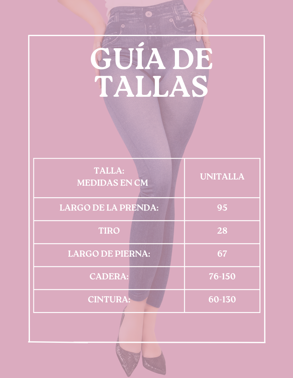 Foto 6 pulgar | Leggings Estilo Mezclilla Lic-055-2 Negro D4 para Mujer