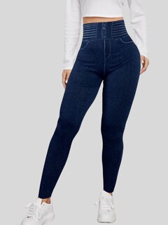 Foto 4 | Leggings Estilo Mezclilla Lic-055-2 Azul D20 para Mujer