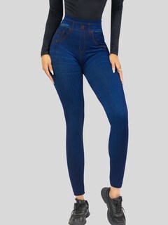 Foto 6 | Leggings Estilo Mezclilla Lic-055-2 Azul D25 para Mujer