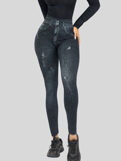 Foto 6 | Leggings Lic-055-2 Negros de Mujer