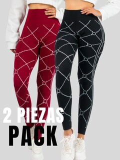 Foto 5 | Set De 2 Mallones Deportivos De Mujer Lic-010-px2 Dos Colores Leggings Termicos