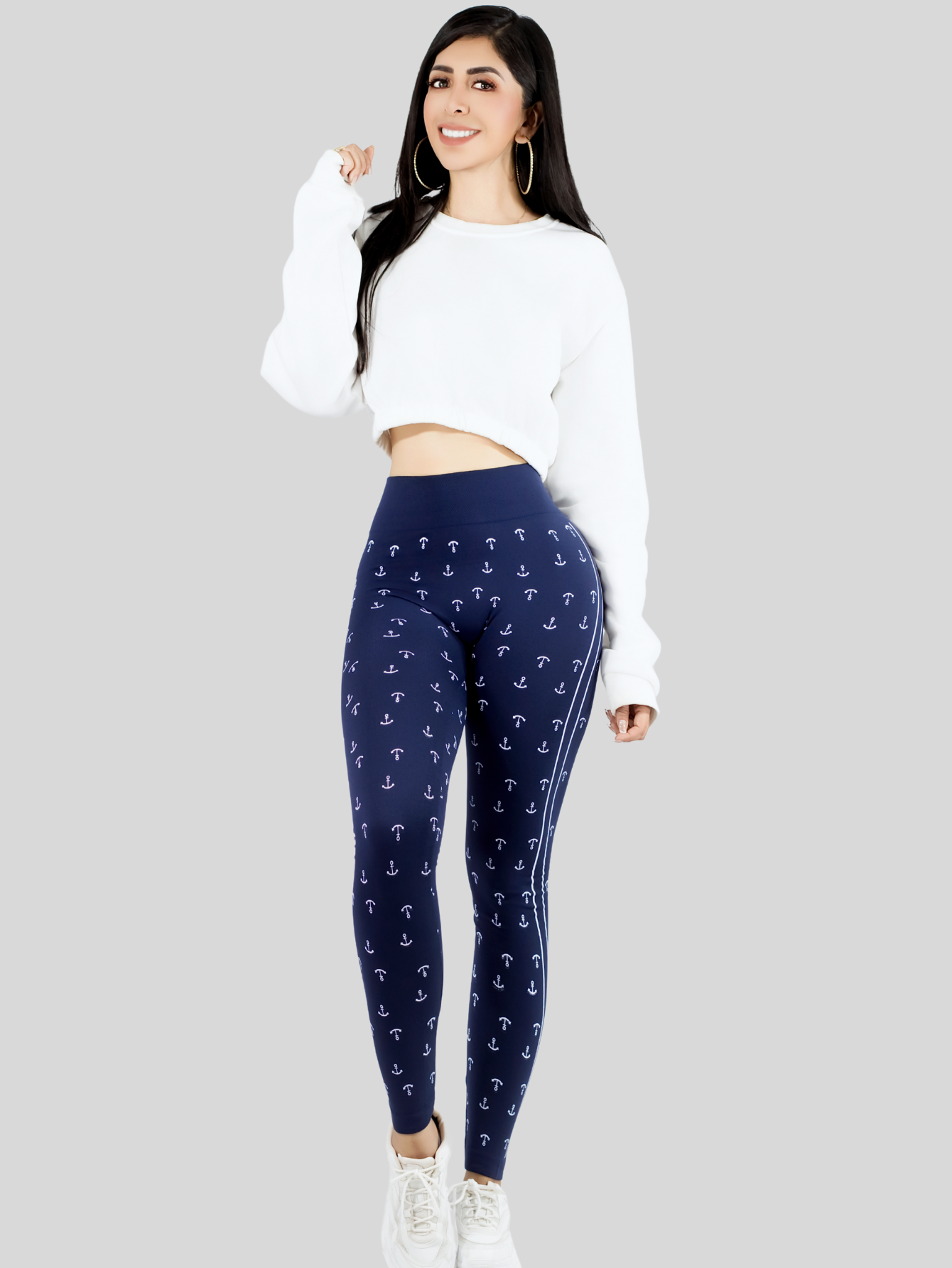 Foto 2 | Set De 2 Leggings Casual O Deportivos De Cintura Alta De Mujer Lic-0193-px2 Variedad De Color En Color Sólido