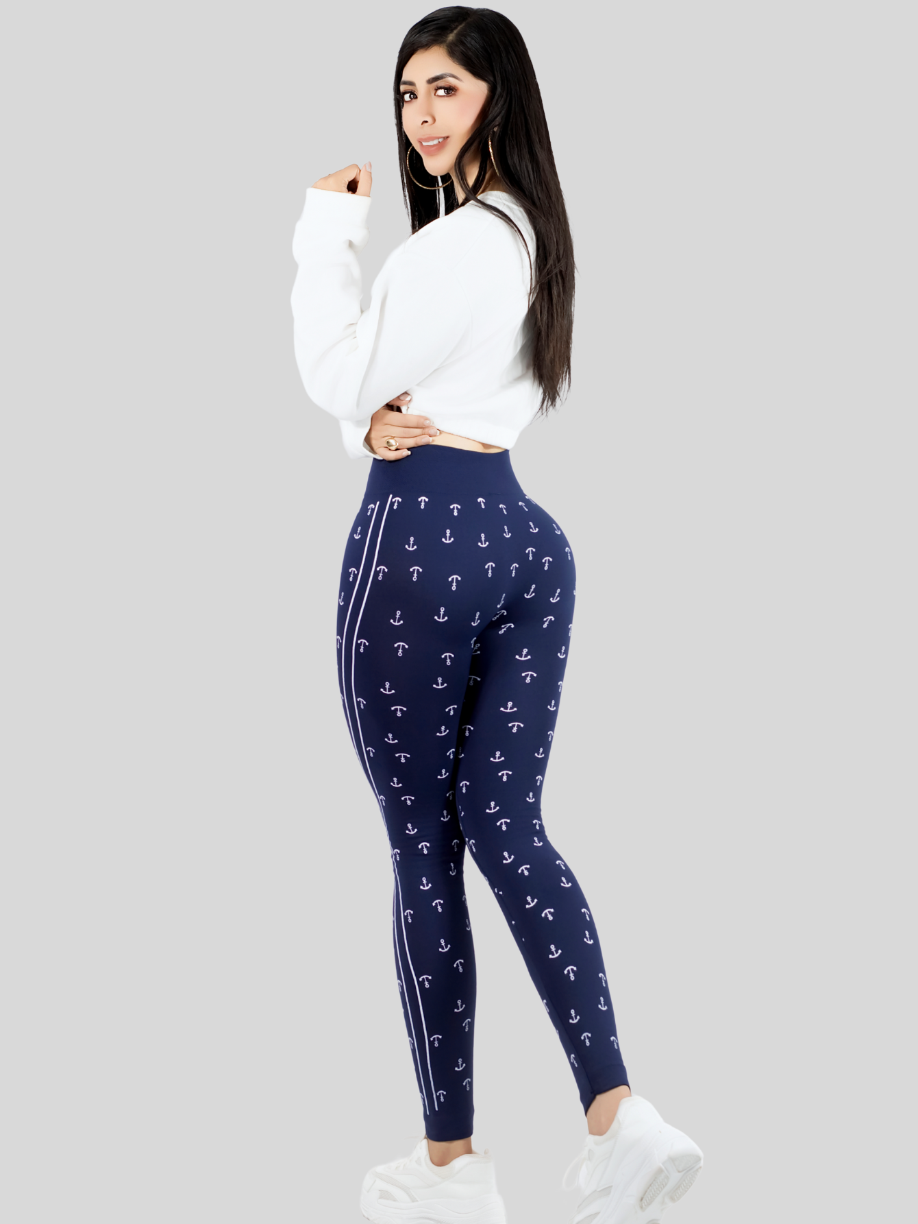 Foto 4 pulgar | Set De 2 Leggings Casual O Deportivos De Cintura Alta De Mujer Lic-0193-px2 Variedad De Color En Color Sólido
