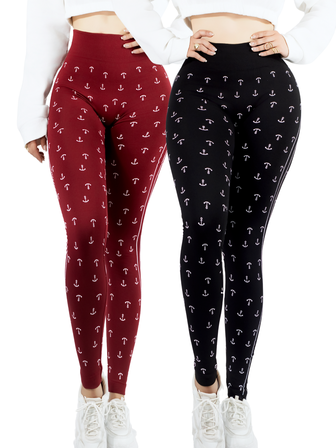 Foto 2 pulgar | Set De 2 Leggings Casual O Deportivos De Cintura Alta De Mujer Lic-0193-px2 Variedad De Color En Color Sólido