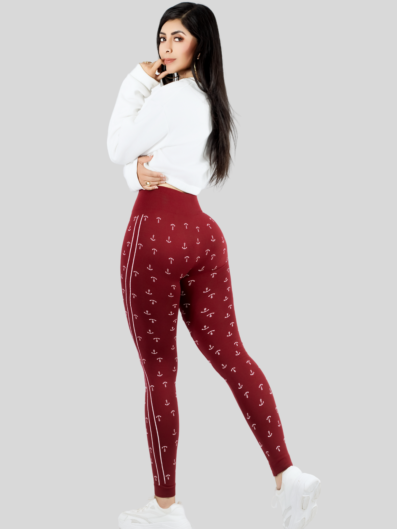 Foto 4 pulgar | Set De 2 Leggings Casual O Deportivos De Cintura Alta De Mujer Lic-0193-px2 Variedad De Color En Color Sólido