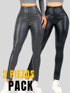 Foto 5 | Leggings Tiro Extra Alto Negro y Gris 2 Piezas