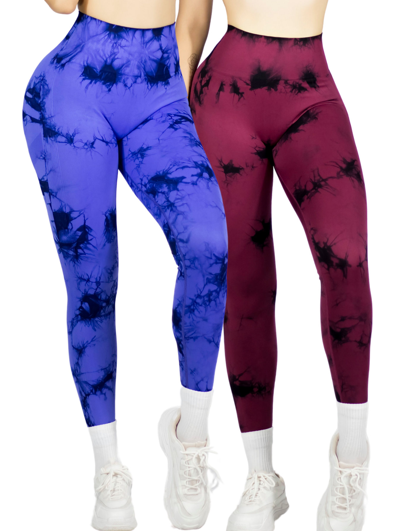 Foto 2 pulgar | Set De Dos Leggings Deportivos Tie-dye Mujer Para Yoga Y Gym Lic-0168-px2 Variedad De Colores  Comodidad Y Estilo