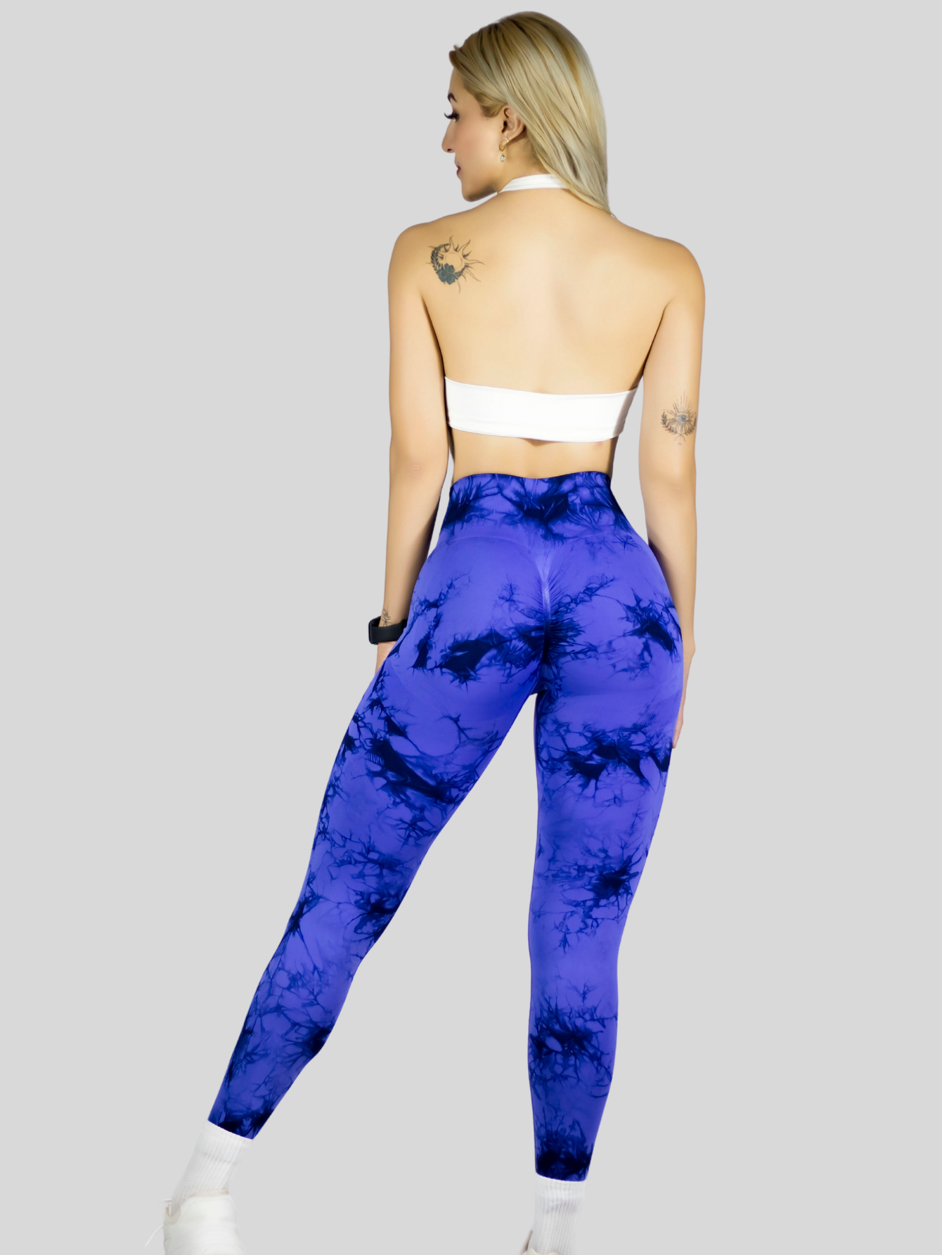 Foto 4 pulgar | Set De Dos Leggings Deportivos Tie-dye Mujer Para Yoga Y Gym Lic-0168-px2 Variedad De Colores  Comodidad Y Estilo