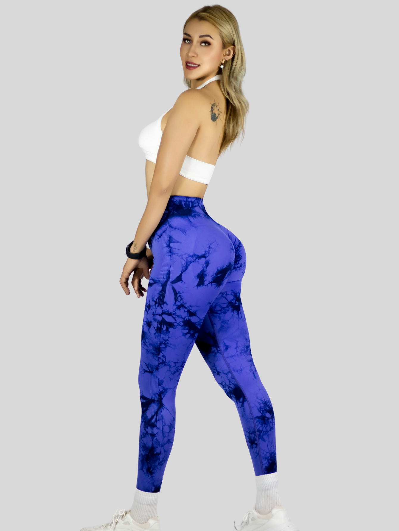 Foto 5 pulgar | Set De Dos Leggings Deportivos Tie-dye Mujer Para Yoga Y Gym Lic-0168-px2 Variedad De Colores  Comodidad Y Estilo