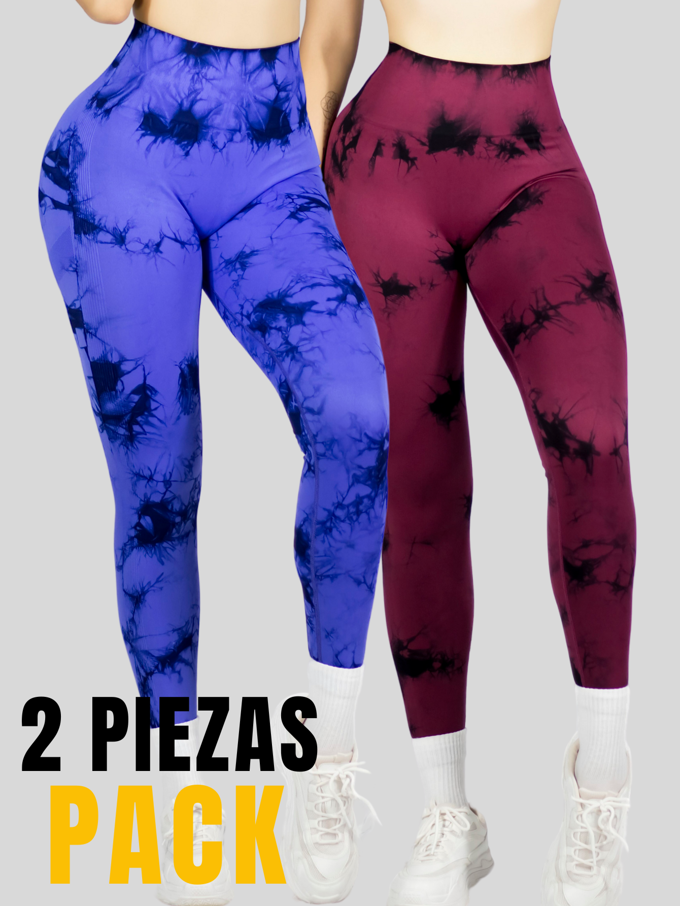 Foto 6 pulgar | Set De Dos Leggings Deportivos Tie-dye Mujer Para Yoga Y Gym Lic-0168-px2 Variedad De Colores  Comodidad Y Estilo