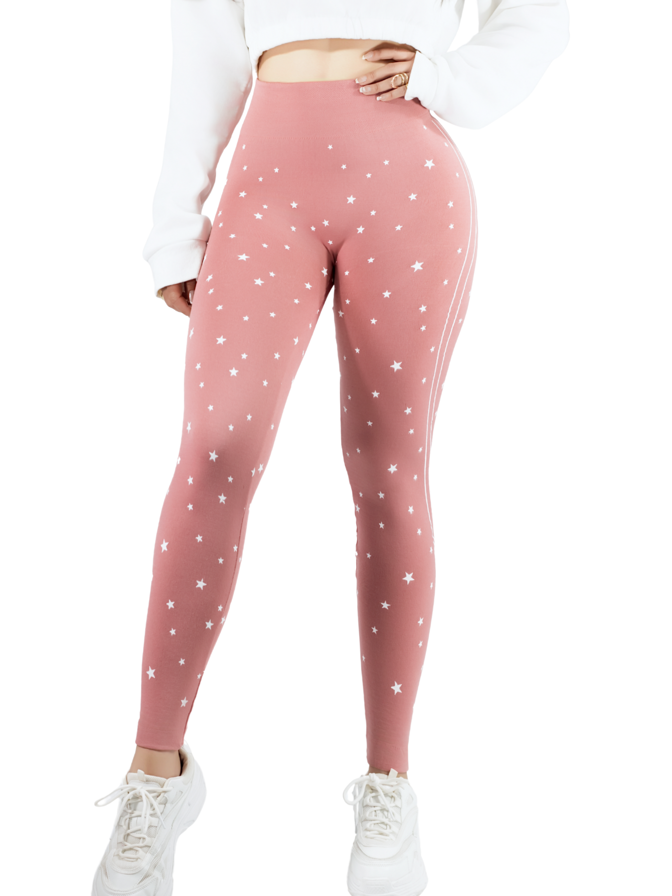 Foto 1 | Leggins Mujer Legging Mallones Lic-0187 Rosa Mallas Térmicas Mayon
