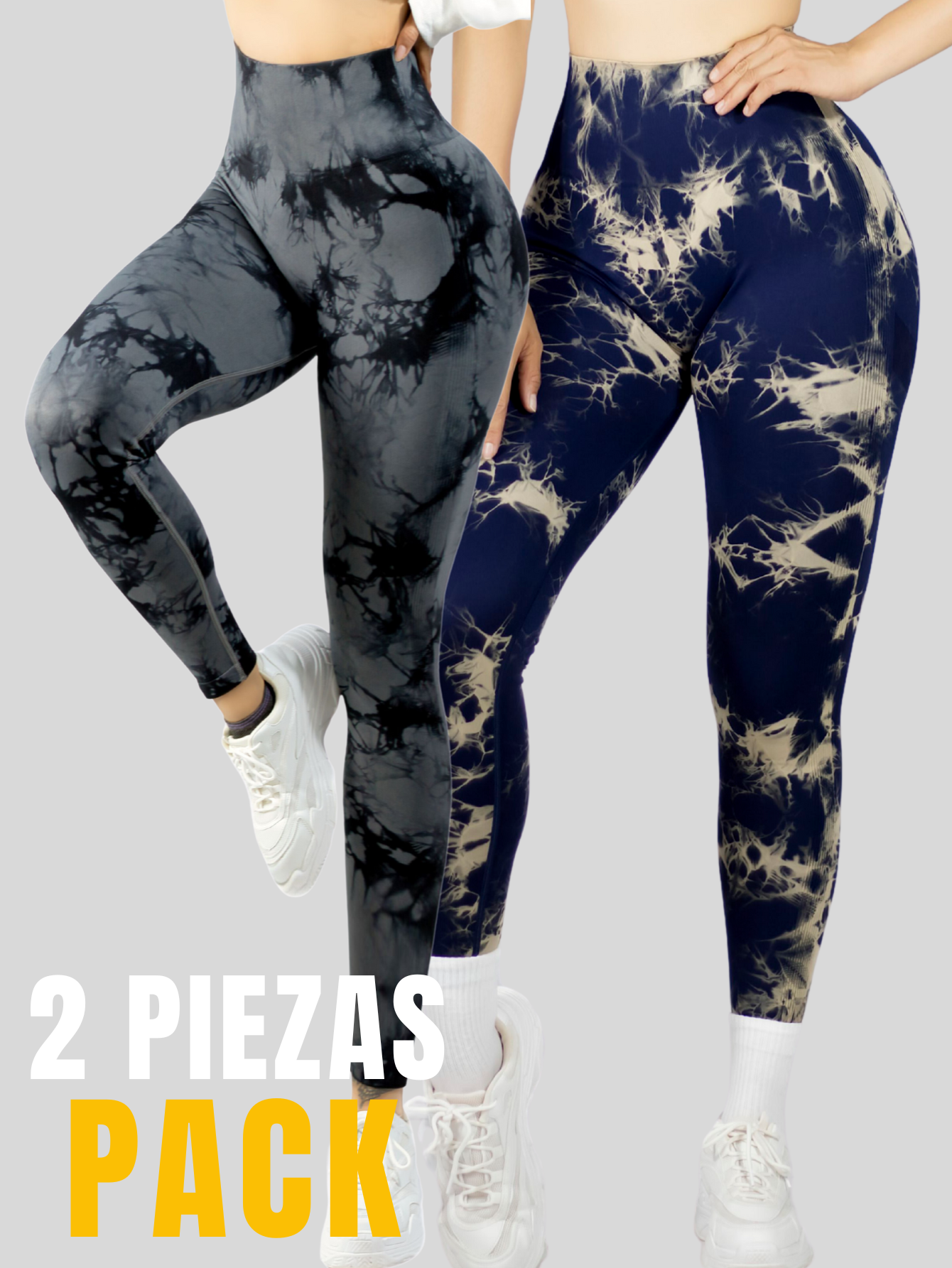 Foto 6 pulgar | Set De Dos Leggings Deportivos Tie-dye Mujer Para Yoga Y Gym Lic-0168-px2 Variedad De Colores  Comodidad Y Estilo