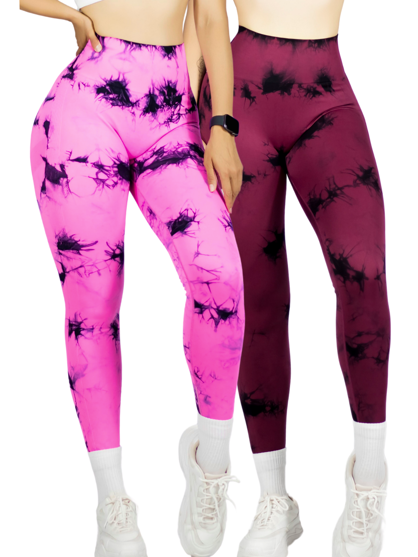 Foto 2 pulgar | Set De Dos Leggings Deportivos Tie-dye Mujer Para Yoga Y Gym Lic-0168-px2 Variedad De Colores  Comodidad Y Estilo