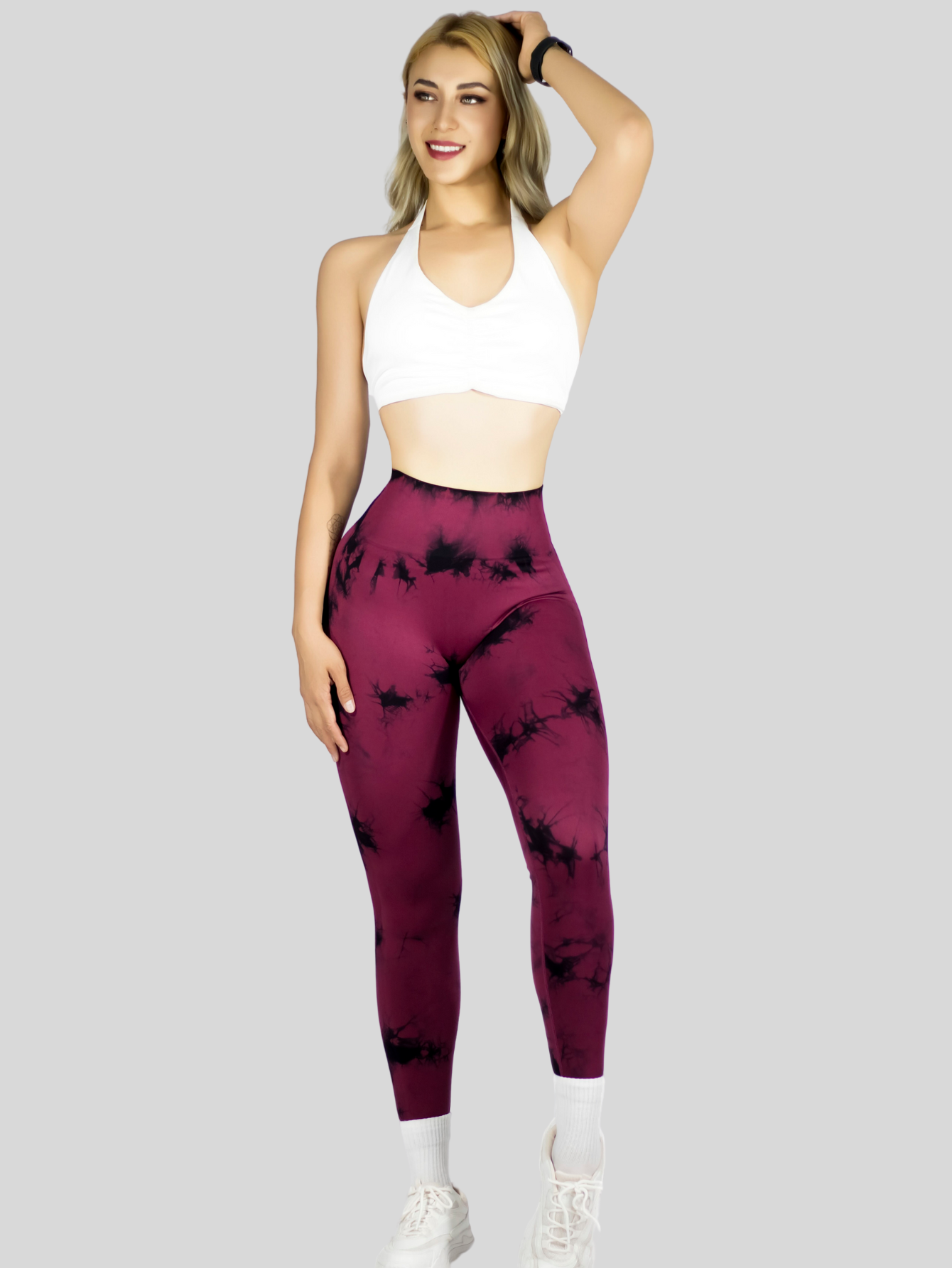 Foto 3 pulgar | Set De Dos Leggings Deportivos Tie-dye Mujer Para Yoga Y Gym Lic-0168-px2 Variedad De Colores  Comodidad Y Estilo