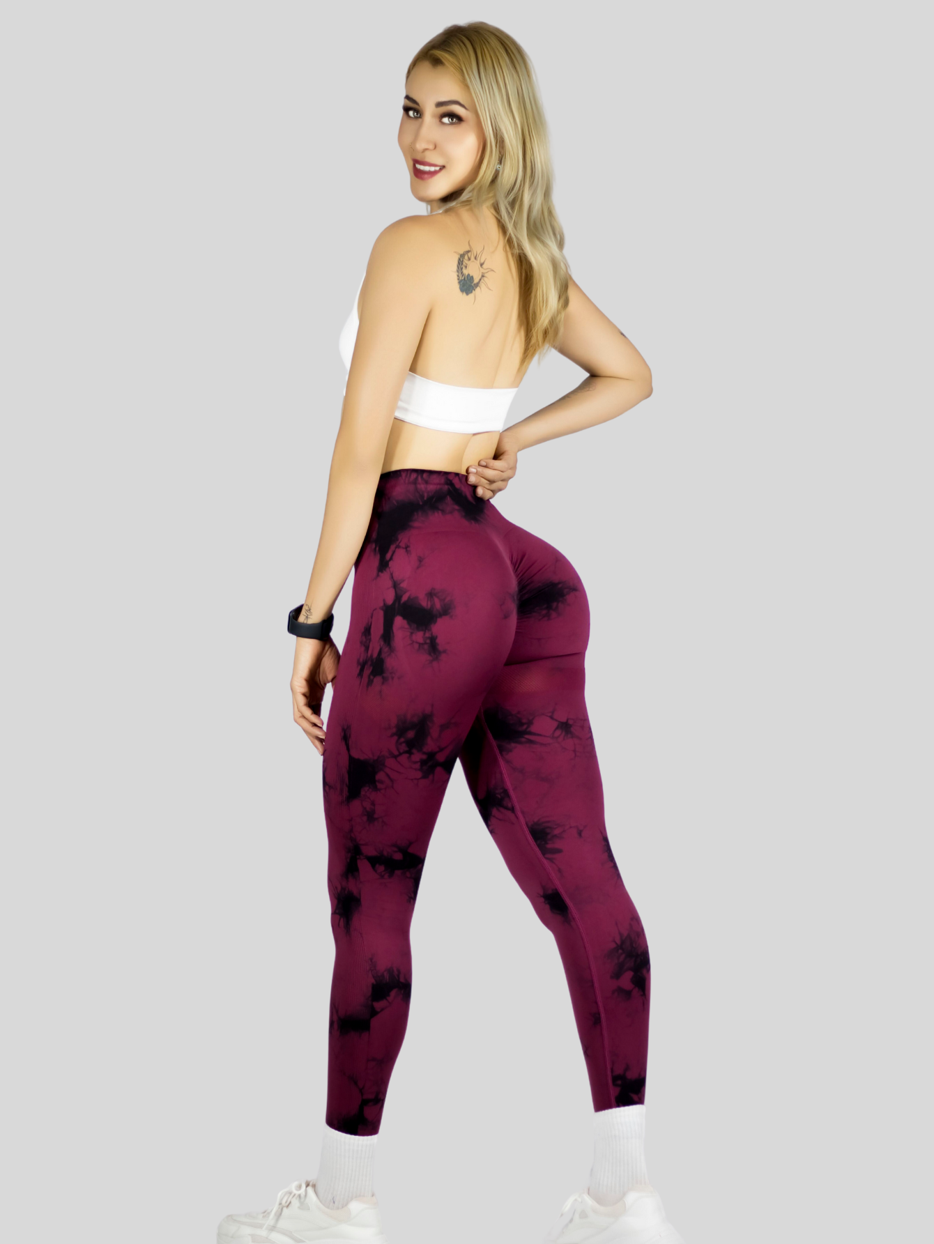 Foto 4 pulgar | Set De Dos Leggings Deportivos Tie-dye Mujer Para Yoga Y Gym Lic-0168-px2 Variedad De Colores  Comodidad Y Estilo