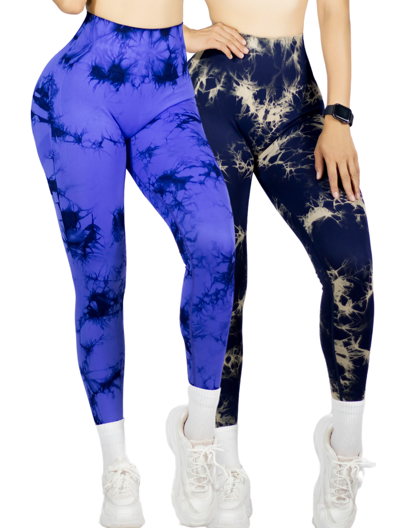 Foto 2 pulgar | Set De Dos Leggings Deportivos Tie-dye Mujer Para Yoga Y Gym Lic-0168-px2 Variedad De Colores  Comodidad Y Estilo
