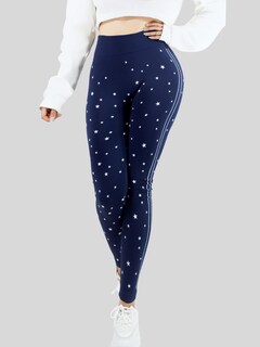 Foto 4 | Leggins Mujer Legging Mallones Lic-0187 Marino Mallas Térmicas Mayon