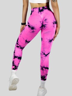 Foto 7 | Leggings Deportivos Tie-dye Mujer Para Yoga Y Gym Lic-0168 Rosa Comodidad Y Estilo