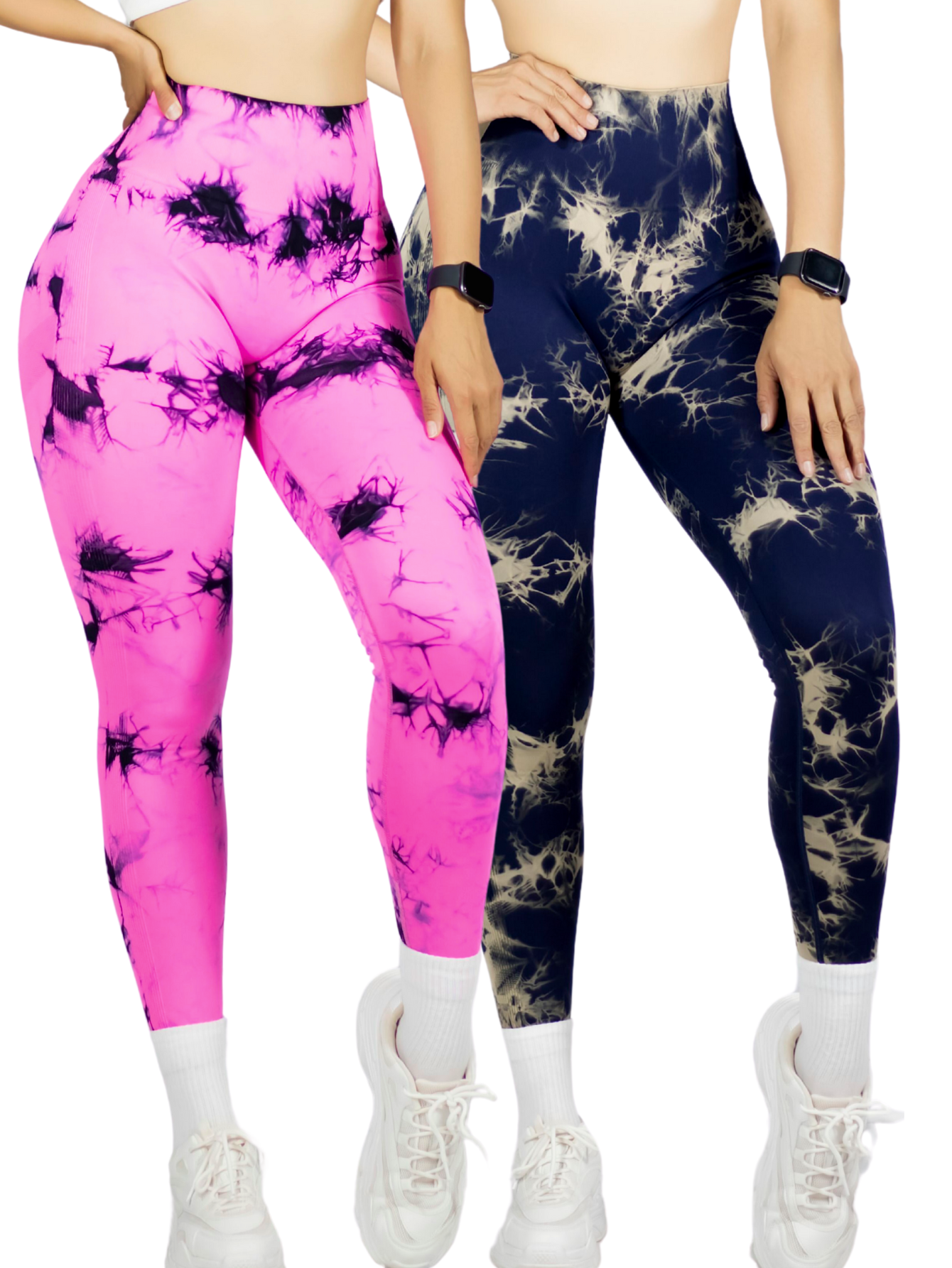Foto 2 pulgar | Set De Dos Leggings Deportivos Tie-dye Mujer Para Yoga Y Gym Lic-0168-px2 Variedad De Colores  Comodidad Y Estilo
