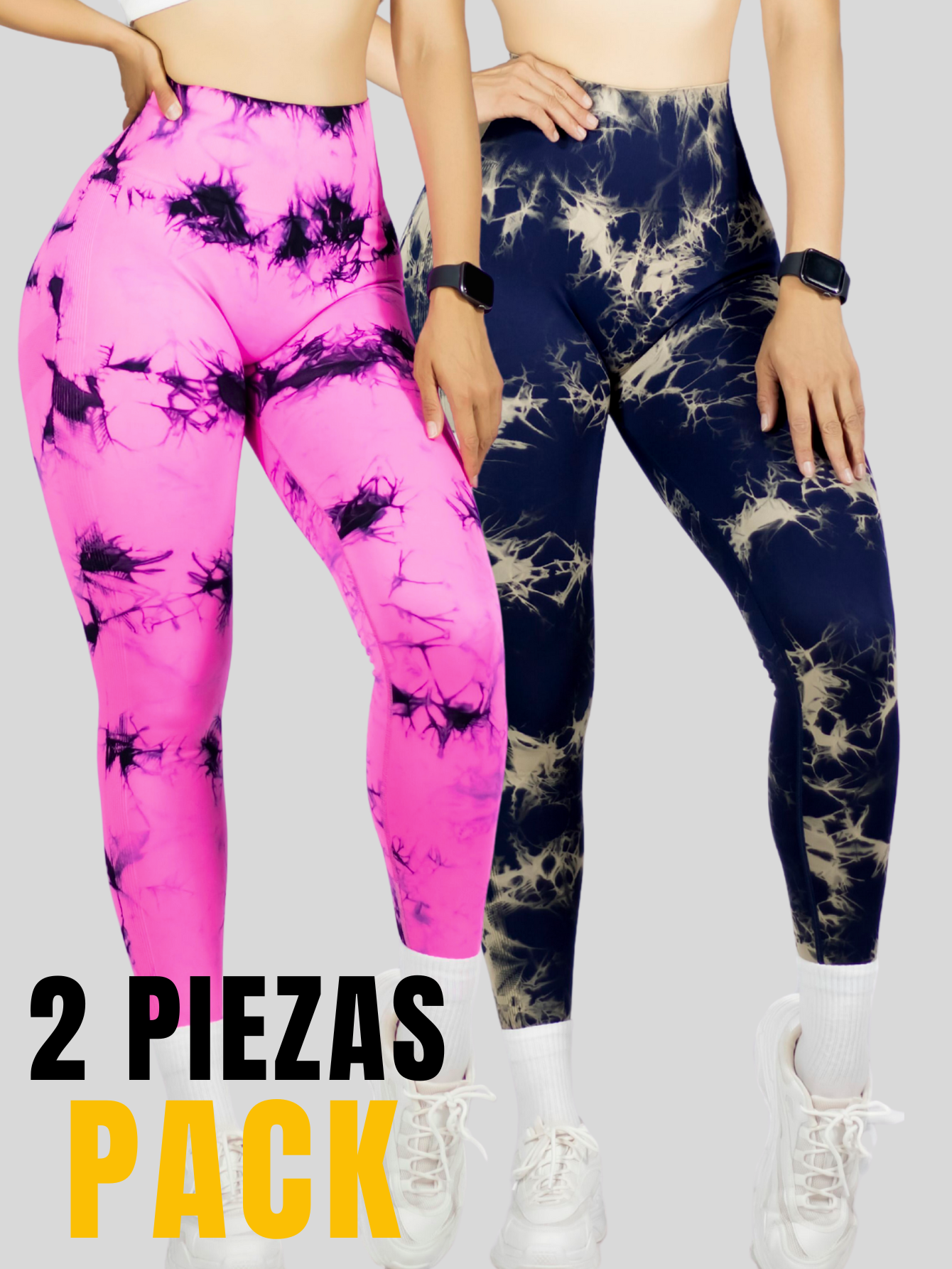 Foto 6 pulgar | Set De Dos Leggings Deportivos Tie-dye Mujer Para Yoga Y Gym Lic-0168-px2 Variedad De Colores  Comodidad Y Estilo