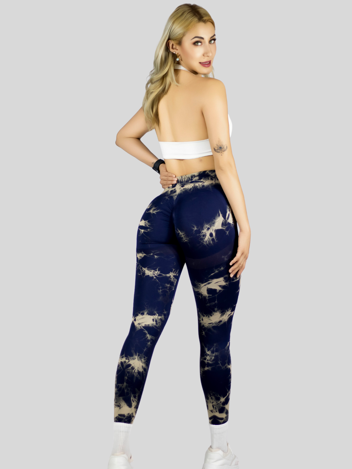 Foto 8 pulgar | Set De Dos Leggings Deportivos Tie-dye Mujer Para Yoga Y Gym Lic-0168-px2 Variedad De Colores  Comodidad Y Estilo