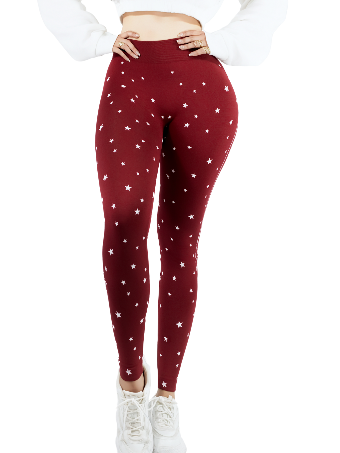 Foto 2 pulgar | Leggins Mujer Legging Mallones Lic-0187 Vino Mallas Térmicas Mayon