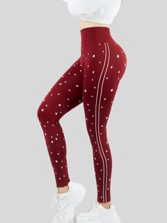 Foto 4 | Leggins Mujer Legging Mallones Lic-0187 Vino Mallas Térmicas Mayon