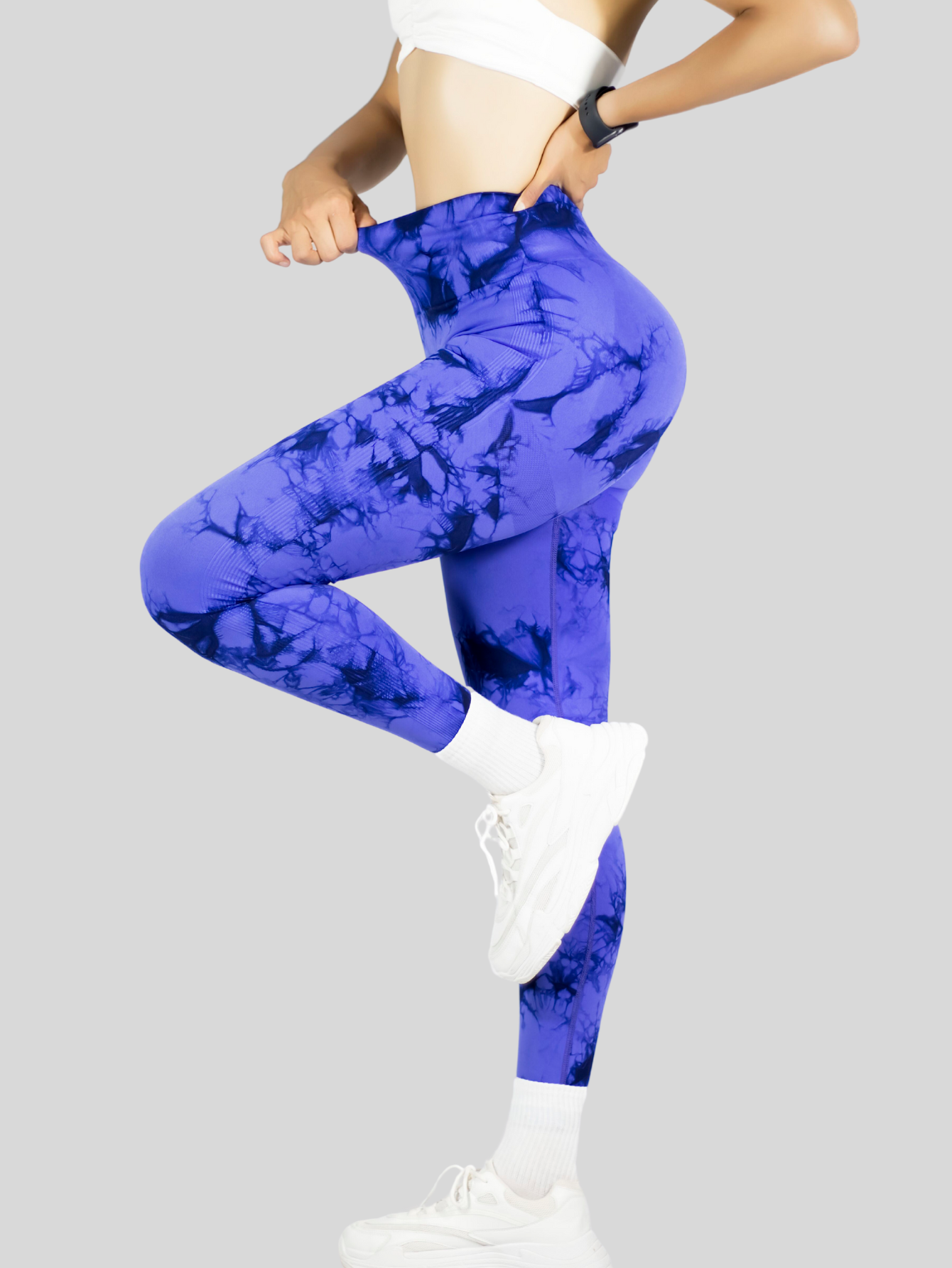Foto 6 pulgar | Leggings Deportivos Tie-dye Mujer Para Yoga Y Gym Lic-0168 Azul Medio Comodidad Y Estilo