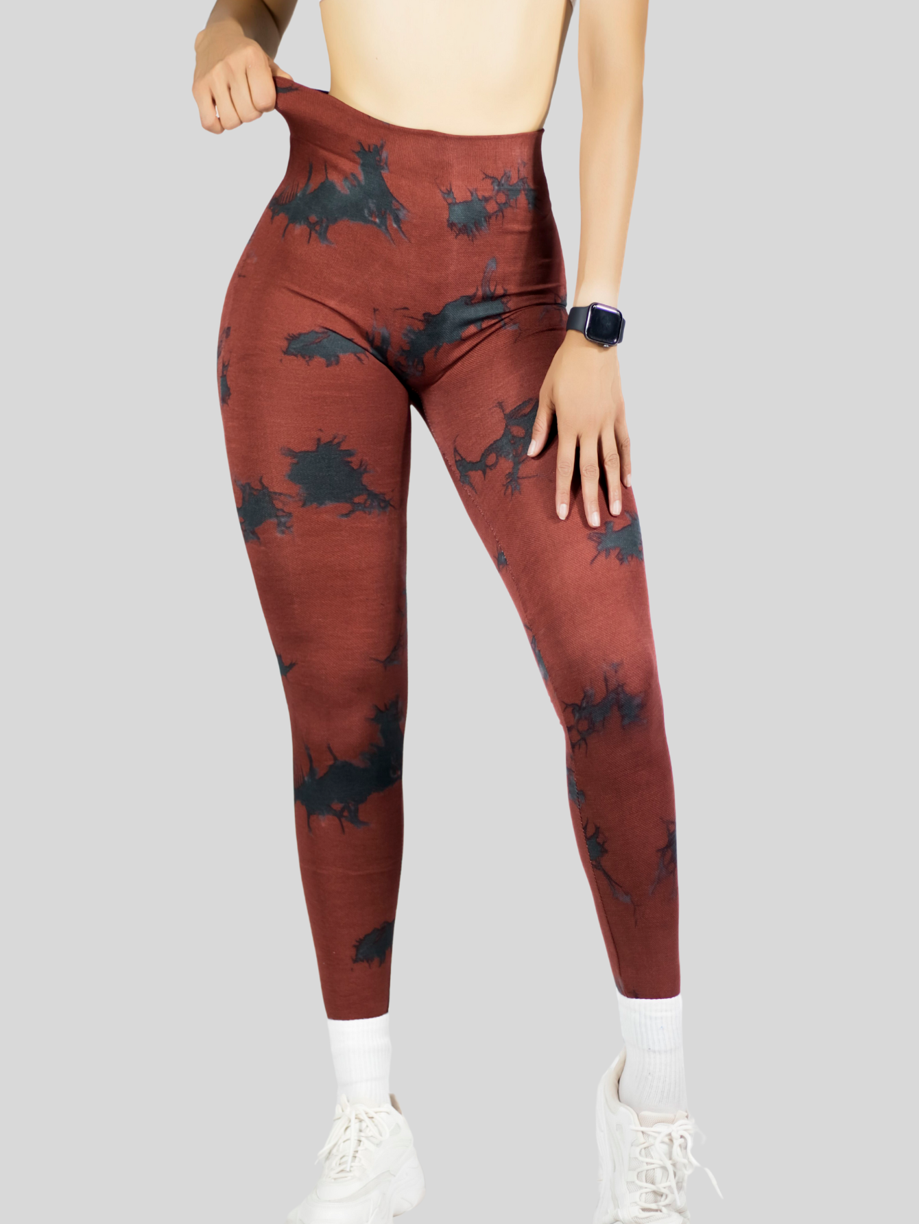 Foto 7 | Mallas Deportivas Mujer Legin Gym Lic-0194 Vino Legging Deportivo Mallones